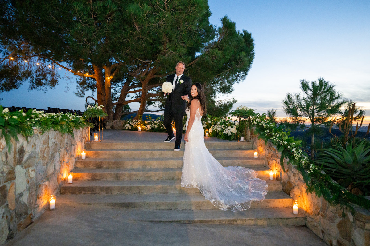 Blue hour wedding photography