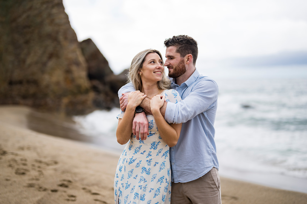 Lucia & Sean engagement photo session on the beach