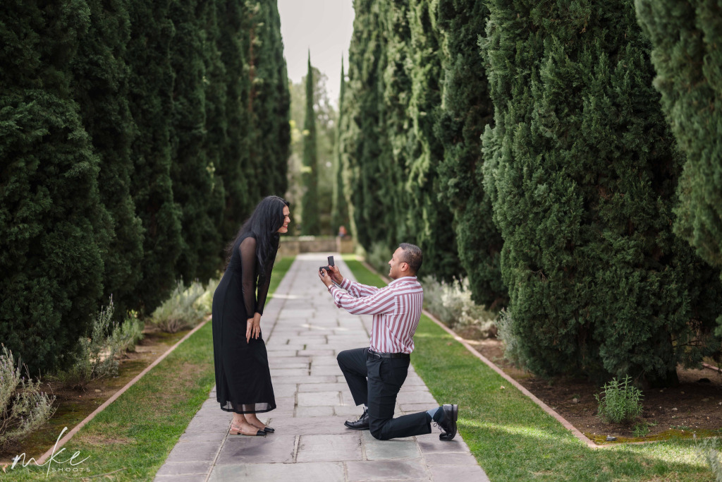 Surprise proposal at Greystone Mansion in Beverly Hills captured by MKEshoots