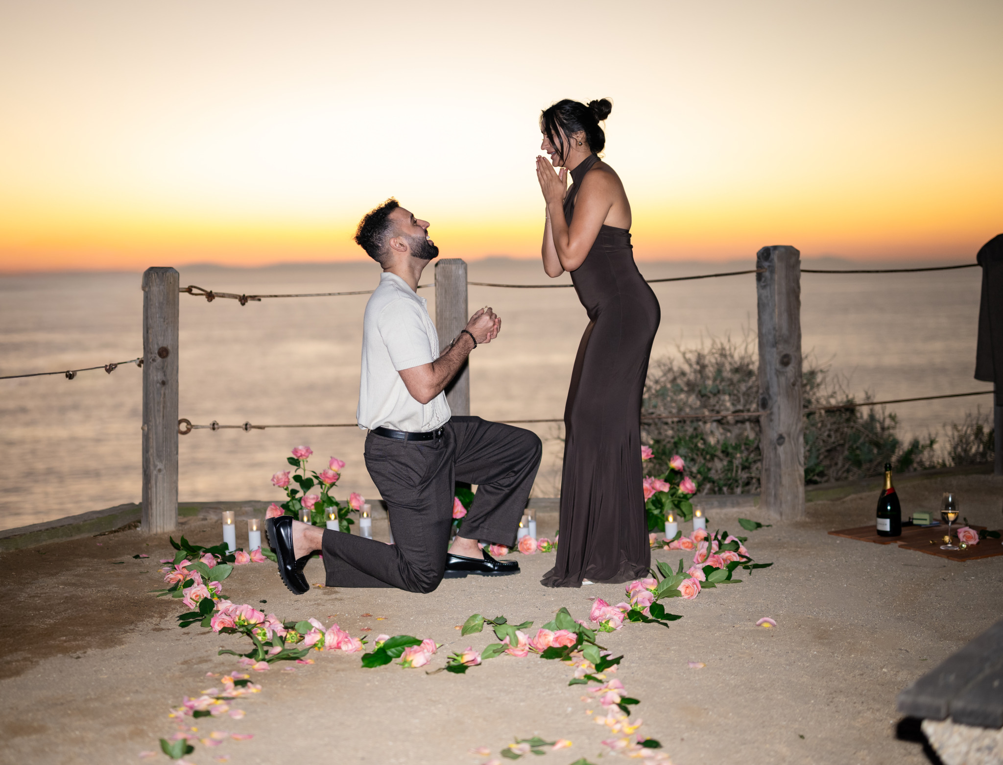 Laguna Beach sunset proposal photography